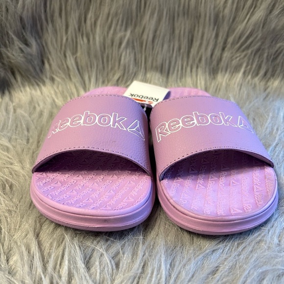 Reebok Slides Girls Size 13 Purple Slip On Sandals Shoes Lightweight‎ - Picture 2 of 7